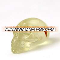 Small natural citrine skull