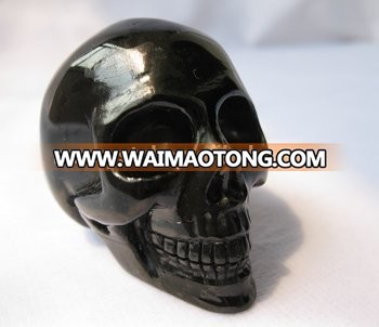 obsidian Nature Crystal skull hand carved natural quartz