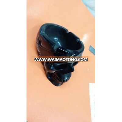 Wholesale obsidian skull ashtray crystal for decoration